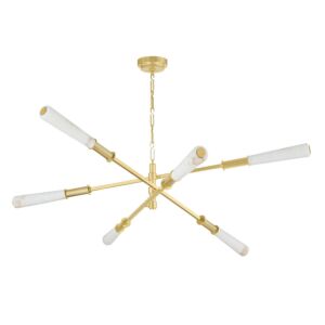 Dashiell LED Chandelier in Vintage Polished Brass by Corbett Lighting