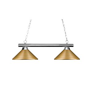 Z-Lite Sharp Shooter 2-Light Linear Pendant Light In Chrome