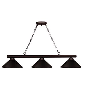 Z-Lite Shooter 3-Light Linear Pendant Light In Bronze