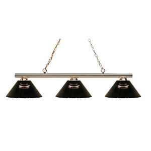 Z-Lite Sharp Shooter 3-Light Linear Pendant Light In Polished Brass