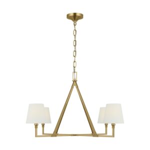 Perth  Chandelier in Burnished Brass by Visual Comfort Studio