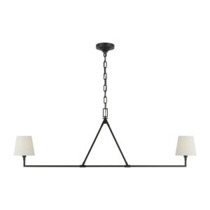 Perth  Linear Chandelier in Aged Iron by Visual Comfort Studio