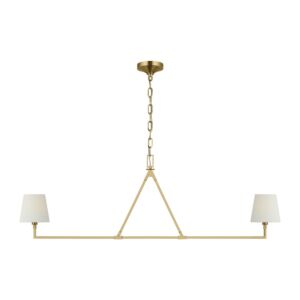 Perth  Linear Chandelier in Burnished Brass by Visual Comfort Studio