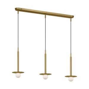 Nodes  Linear Pendant in Burnished Brass by Visual Comfort Studio