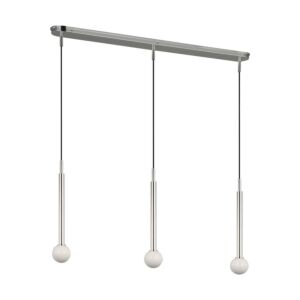 Nodes  Linear Pendant in Polished Nickel by Visual Comfort Studio