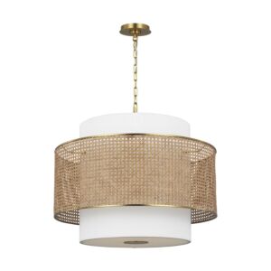 Sawyer  Pendant in Blonde Rattan by Visual Comfort Studio