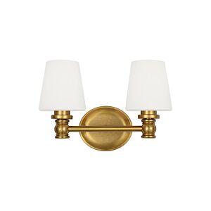 Xavierre  Bathroom Vanity Light in Burnished Brass by Visual Comfort Studio