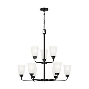 Kerrville  Chandelier in Midnight Black by Generation Lighting.