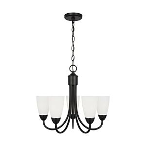 Seville  Chandelier in Midnight Black by Generation Lighting.