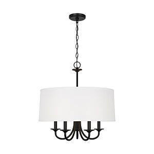 Seville  Chandelier in Midnight Black by Generation Lighting.