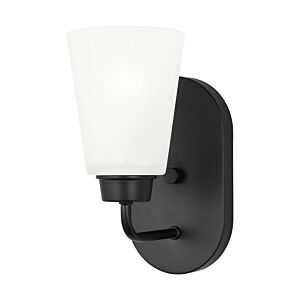 Kerrville  Wall   Bathroom Bathroom Vanity Lightroom Bathroom Bathroom Vanity Lightroom Bathroom Vanity Light Sconce in Midnight Black by Generation Lighting.