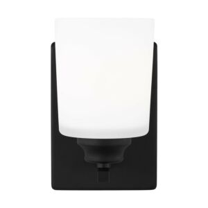 Vinton  Wall   Bathroom Bathroom Vanity Lightroom Bathroom Bathroom Vanity Lightroom Bathroom Vanity Light Sconce in Midnight Black by Generation Lighting.