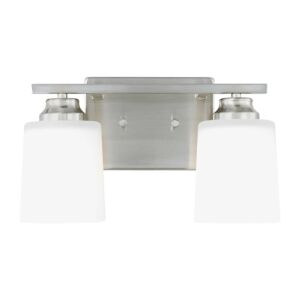 Vinton  Wall   Bathroom Bathroom Vanity Lightroom Bathroom Bathroom Vanity Lightroom Bathroom Vanity Light Sconce in Brushed Nickel by Generation Lighting.