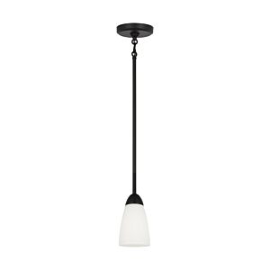 Seville  Mini Pendant in Midnight Black by Generation Lighting.