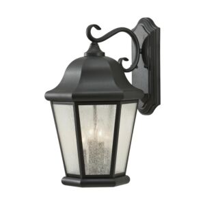 Martinsville  Outdoor Wall Lantern in Black by Generation Lighting.