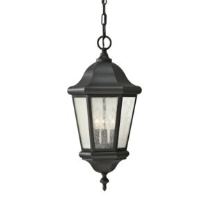 Martinsville  Outdoor Pendant in Black by Generation Lighting.