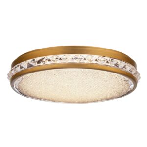 Kristally LED Flush Mount in Aged Brass by Schonbek