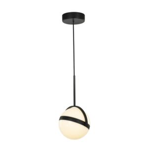 Globo LED Pendant in Matte Black by Alora