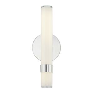 Madison LED Wall Bathroom Vanity Light in Polished Nickel Glossy Opal by Alora