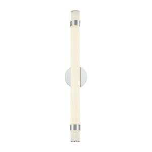 Madison LED Wall Bathroom Vanity Light in Polished Nickel Glossy Opal by Alora