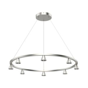 Dune LED Chandelier in Brushed Nickel by Kuzco Lighting