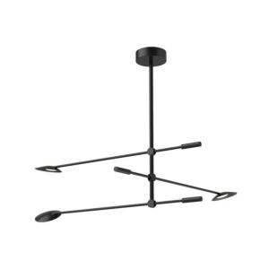 Rotaire LED Chandelier in Black by Kuzco Lighting