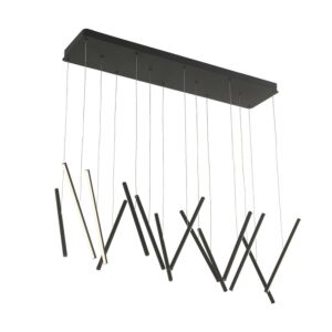 Chute LED Linear Pendant in Black by Kuzco Lighting