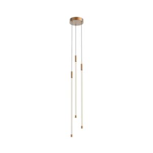 Motif LED Pendant in Brushed Gold by Kuzco Lighting