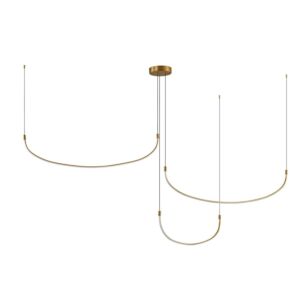 Talis LED Pendant in Brushed Gold by Kuzco Lighting