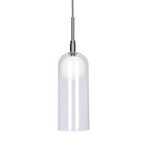 Stylo LED Pendant in Brushed Nickel by Kuzco Lighting