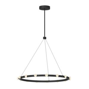 Rezz LED Pendant in Black by Kuzco Lighting