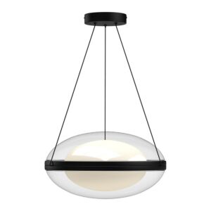 Virgo LED Pendant in Black Opal Glass by Kuzco Lighting