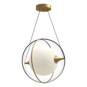 Aries LED Pendant in Brushed Gold by Kuzco Lighting