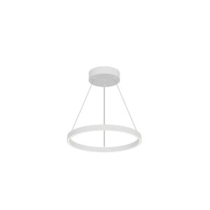 Cerchio LED Pendant in White by Kuzco Lighting