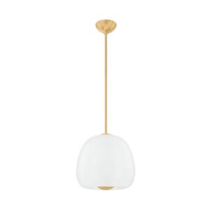 Scranton LED Pendant in Aged Brass by Hudson Valley