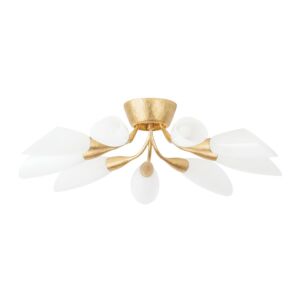 Enfield  Semi Flush Mount in Vintage Gold Leaf by Hudson Valley