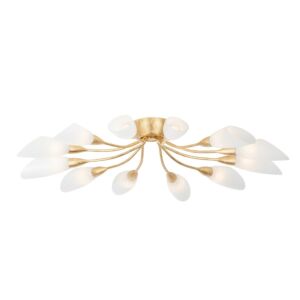 Enfield  Semi Flush Mount in Vintage Gold Leaf by Hudson Valley