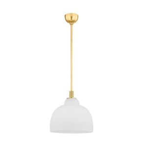 Oberon  Pendant in Aged Brass by Hudson Valley