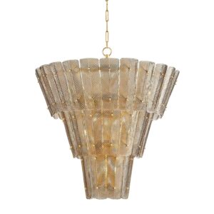 Cassian  Chandelier in Vintage Gold Leaf by Hudson Valley