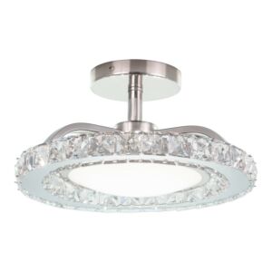 Clara LED Semi Flush Mount in Brushed Nickel by Vaxcel