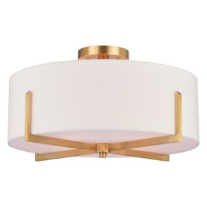 Surrey  Semi Flush Mount in Natural Brass by Vaxcel