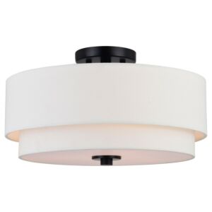 Burnaby  Semi Flush Mount in Black by Vaxcel