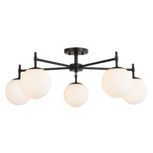 Armitage  Semi Flush Mount in Matte Black by Vaxcel