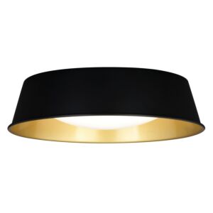 Beacon Hill LED Flush Mount in Matte Black and Satin Gold by Vaxcel