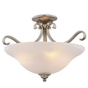 Monrovia  Semi Flush Mount in Brushed Nickel by Vaxcel