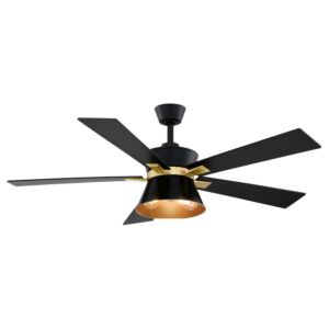 Scottsdale 52"Ceiling Fan in Black and Gold by Vaxcel