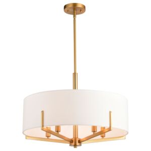 Surrey  Chandelier in Natural Brass by Vaxcel