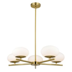 Sloane LED Chandelier in Satin Brass by Vaxcel