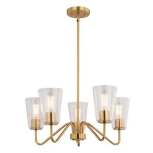 Beverly  Chandelier in Muted Brass by Vaxcel