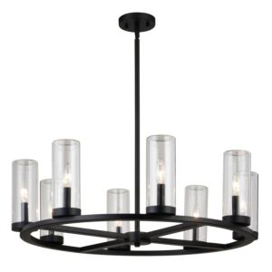 Grantley  Chandelier in Matte Black by Vaxcel